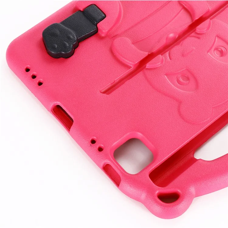 Panda Character Design EVA Shock-Absorbed Tablet Case with Kickstand for Apple iPad Pro 11-inch (2022) /  (2021) / 2020 / 2018 - Red
