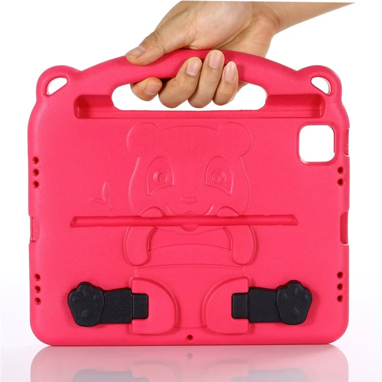 Panda Character Design EVA Shock-Absorbed Tablet Case with Kickstand for Apple iPad Pro 11-inch (2022) /  (2021) / 2020 / 2018 - Red