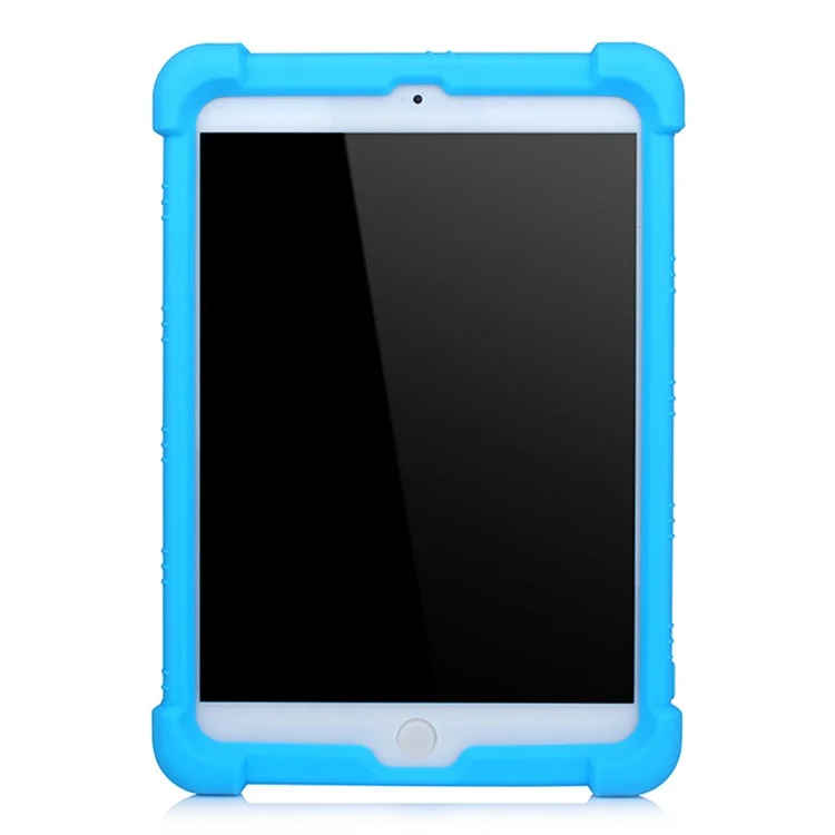 Coperchio di Guscio Tablet in Silicone Flessibile Con Cavalletto di Supporto Per Ipad Mini 3 / Ipad Mini 2 / Ipad mini - Bambina Blu