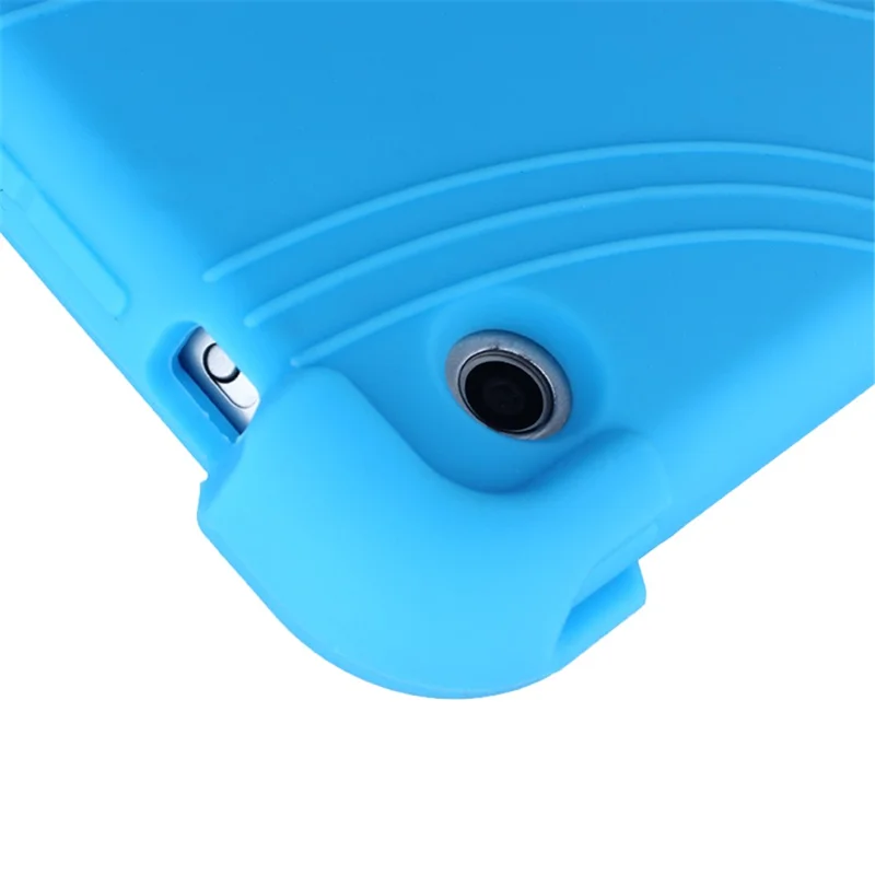 For iPad Mini 3 / Mini 2 / Mini Silicone Tablet Shell Kickstand Cover - Black