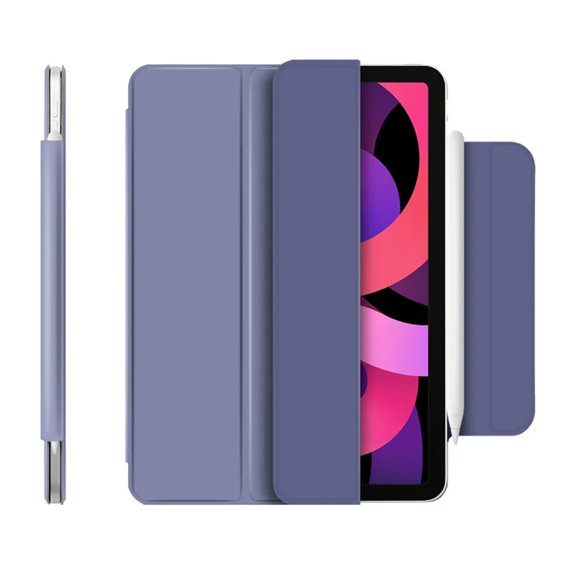 Thickened Strong Magnet Frameless Leather Tablet Cover for iPad Air (2020)/Air (2022) - Purple