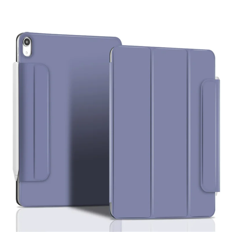 Thickened Strong Magnet Frameless Leather Tablet Cover for iPad Air (2020)/Air (2022) - Purple