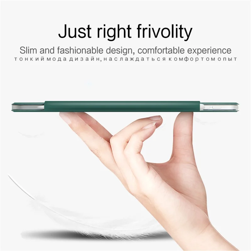 Thickened Strong Magnet Frameless Leather Tablet Cover for iPad Air (2020)/Air (2022) - Purple