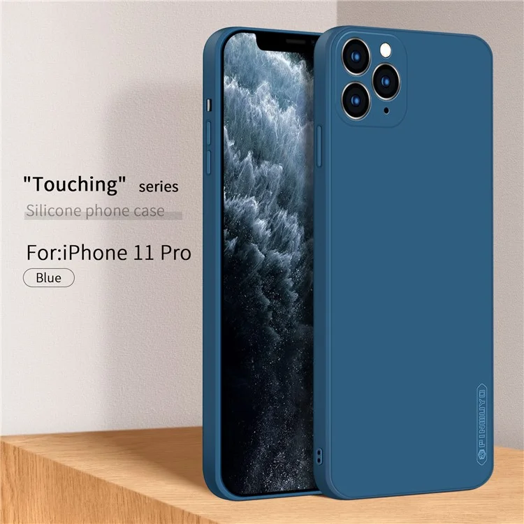 Étui de téléphone portable en silicone flexible PINWUYO pour iPhone 11 Pro - Bleu