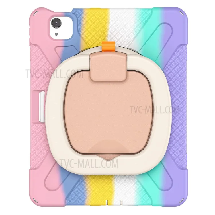 PC + Capa de Suporte de Silicone para iPad Air 11 (2024) / Air (2020) / Air (2022) / Pro 11 polegadas (2022) / (2021) / (2020) / (2018) - Colorido / Rosa