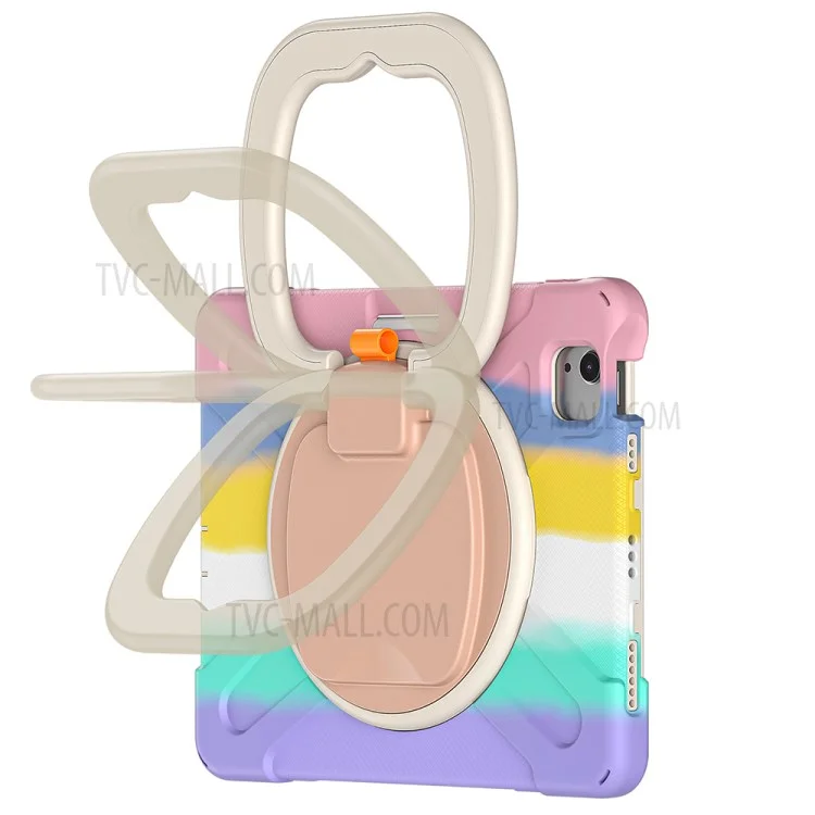 PC + Capa de Suporte de Silicone para iPad Air 11 (2024) / Air (2020) / Air (2022) / Pro 11 polegadas (2022) / (2021) / (2020) / (2018) - Colorido / Rosa