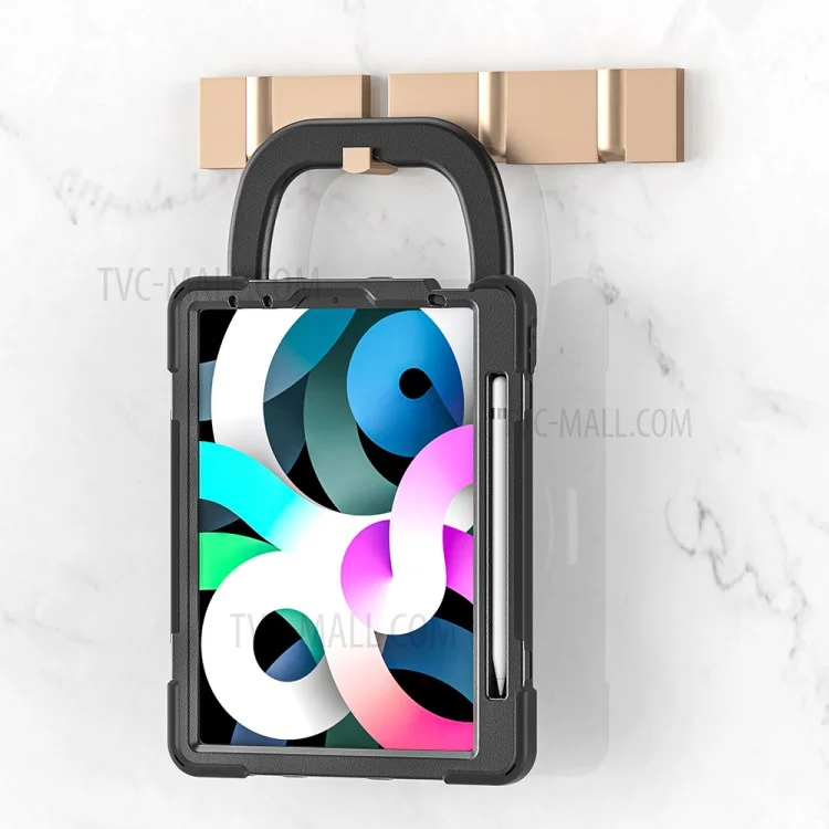 PC + Silicone Kickstand Case for iPad Air 11 (2025) / (2024) / Air (2020) / (2022) / Pro 11 (2022) /  (2021) / (2020) / (2018) - Black / Black