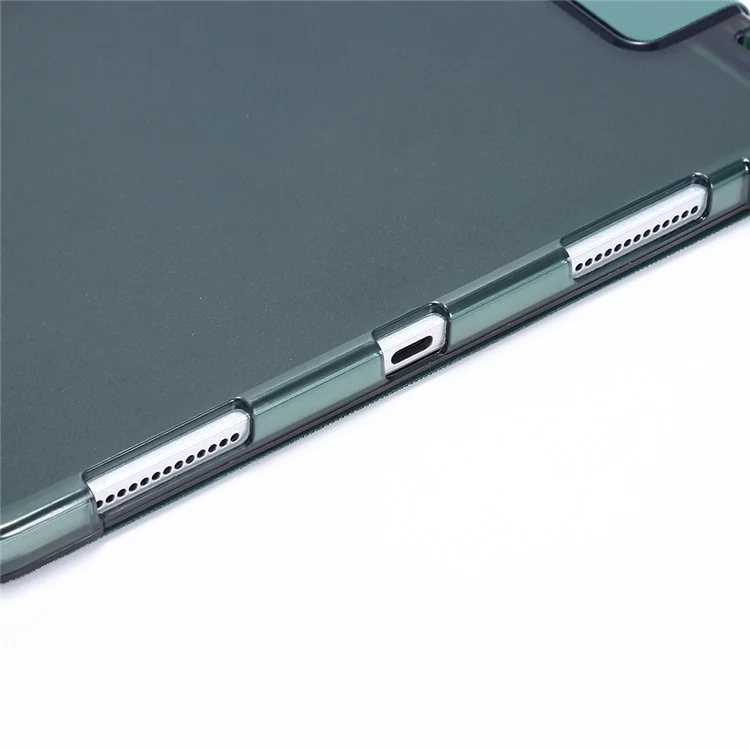 TPU + PU Stand Stand Smart Tablet Case Para Ipad Pro de 11 Polegadas (2021) - Verde Escuro