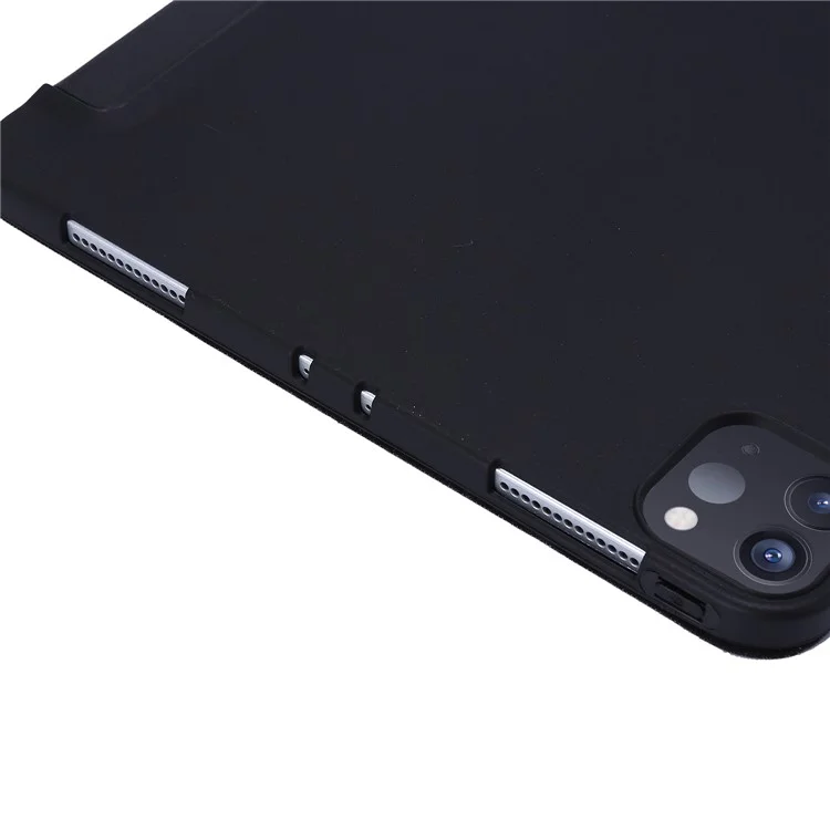 Capa de Tablet Tri-fold Stand Silicone + PU Leather para iPad Pro 11-inch (2021) - Preto