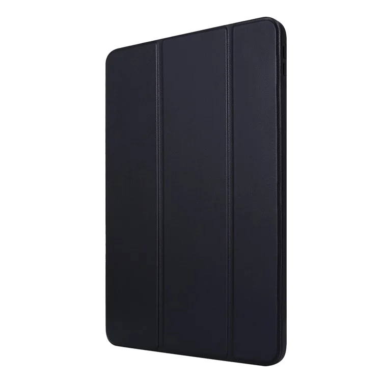 Tri-fold Stand Silicone + PU Case de la Tableta de Cuero Para Ipad Pro de 11 Pulgadas (2021) - Negro