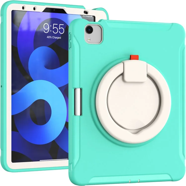 Rotary Kickstand Tablet Cover  for iPad Air 11 (2025) / (2024) / Air (2020) / (2022) / Pro 11 (2022) / (2021) / (2020) / (2018) - Aqua / White