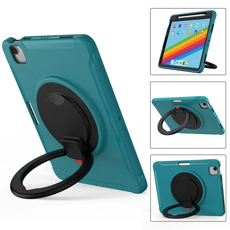 Capa Giratória de Suporte para Tablet Rotativo para iPad Air 11 (2024) / Air (2020) / Air (2022) / Pro 11 polegadas (2022) / (2021) / (2020) / (2018) - Azul / Preto