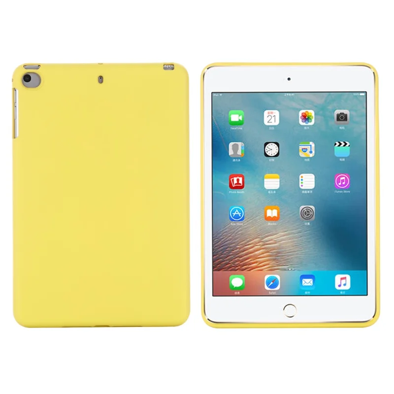 Flydende silikone blød tabletbeskyttelsesdæksel til iPad mini (2019) 7,9 tommer/mini 4 - Gul