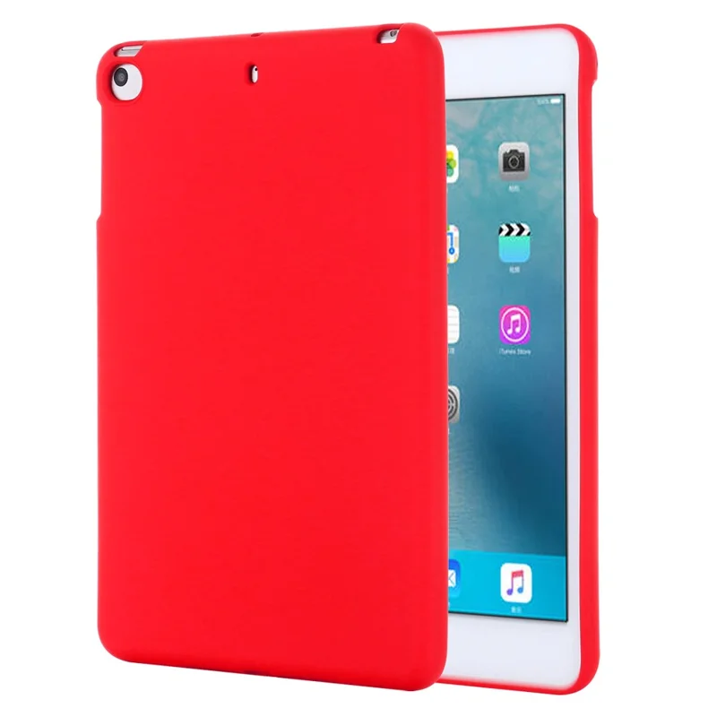Liquid Silicone Soft Tablet Case Protective Shell for iPad mini (2019) 7.9 inch/mini 4 - Red