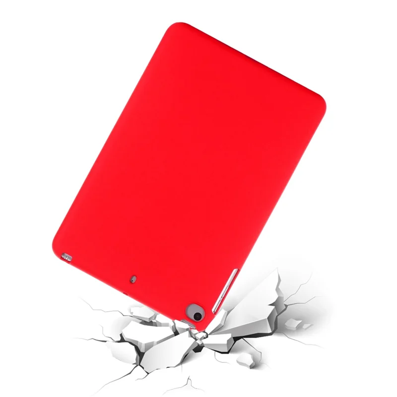 Liquid Silicone Soft Tablet Case Protective Shell for iPad mini (2019) 7.9 inch/mini 4 - Red