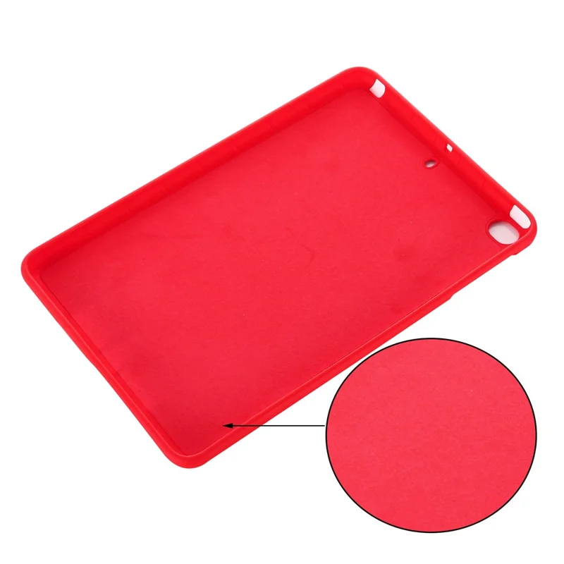 Liquid Silicone Soft Tablet Case Protective Shell for iPad mini (2019) 7.9 inch/mini 4 - Red
