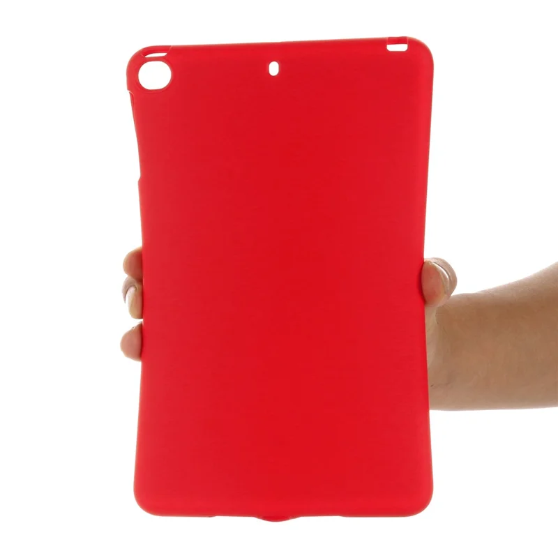 Liquid Silicone Soft Tablet Case Protective Shell for iPad mini (2019) 7.9 inch/mini 4 - Red