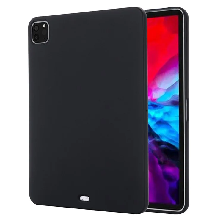 Couverture de Boîtier de Tablette en Silicone Liquide de Couleur Unie Pour Ipad Pro 11 Pouces (2020) / (2018) - le Noir