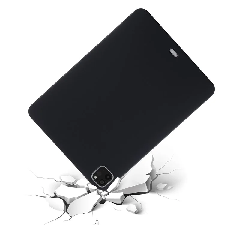 Couverture de Boîtier de Tablette en Silicone Liquide de Couleur Unie Pour Ipad Pro 11 Pouces (2020) / (2018) - le Noir