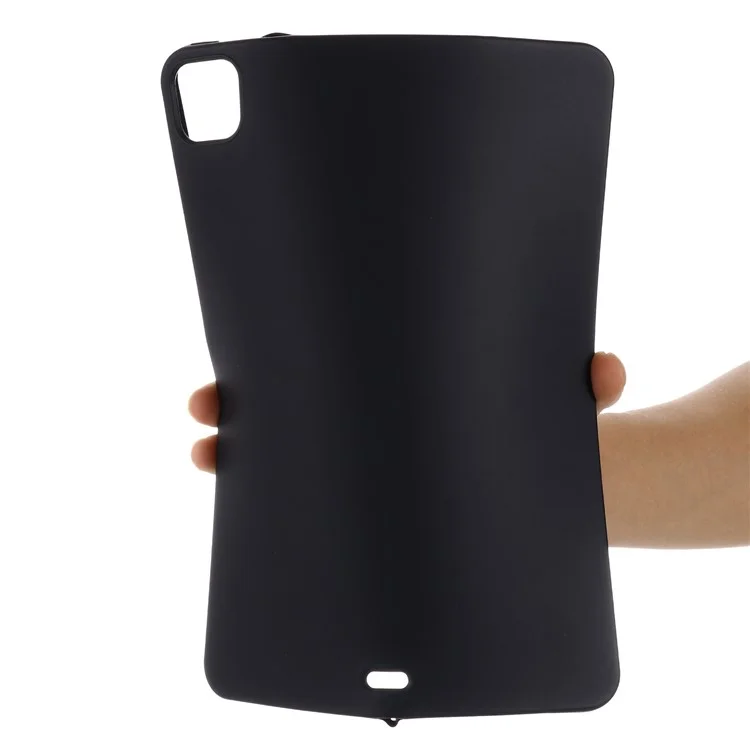 Couverture de Boîtier de Tablette en Silicone Liquide de Couleur Unie Pour Ipad Pro 11 Pouces (2020) / (2018) - le Noir