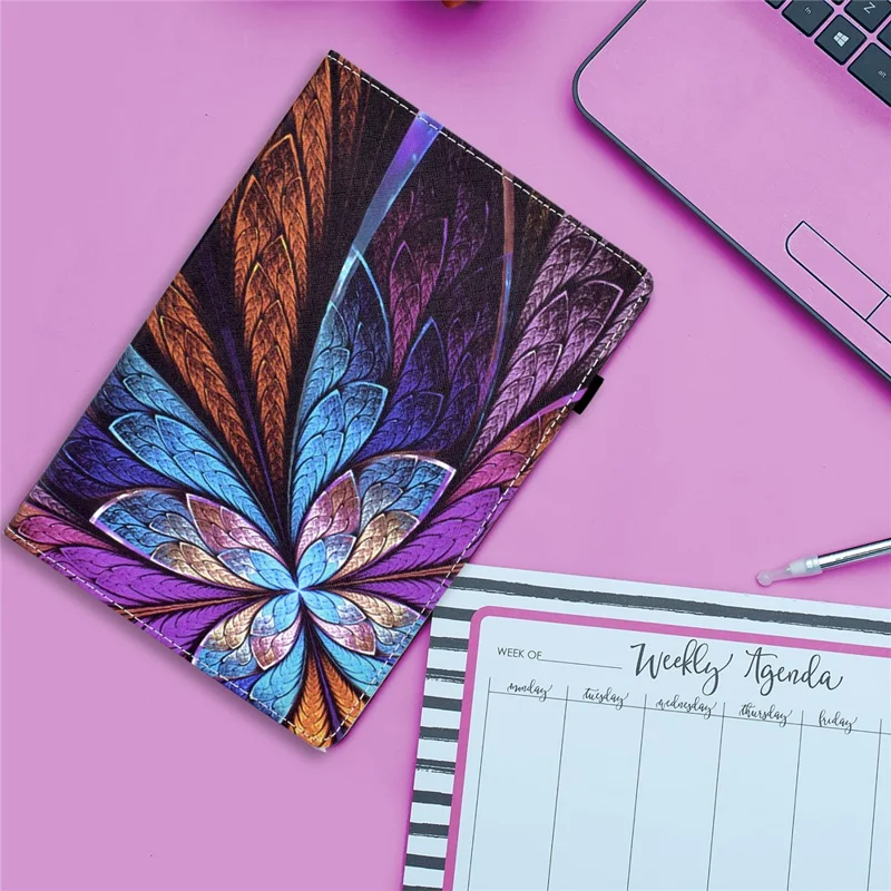 Tablet Case with Card Slots for iPad Air 11 (2025) / (2024) / Pro 11(2022) / (2021) / (2020) / (2018) / Air (2020) (2022) - Colorful Flower