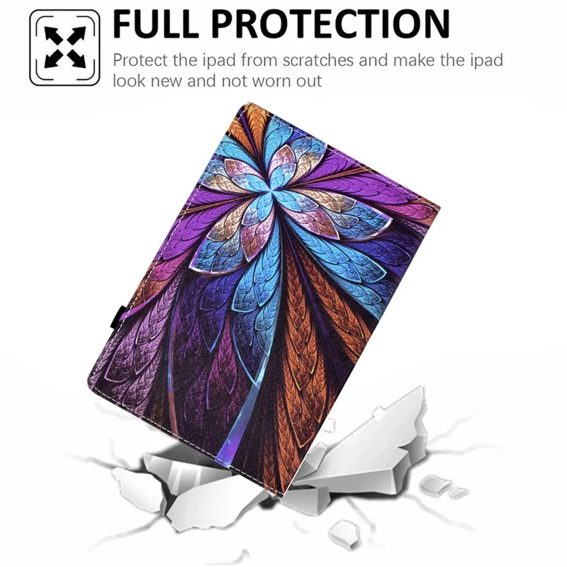 Tablet Case with Card Slots for iPad Air 11 (2025) / (2024) / Pro 11(2022) / (2021) / (2020) / (2018) / Air (2020) (2022) - Colorful Flower