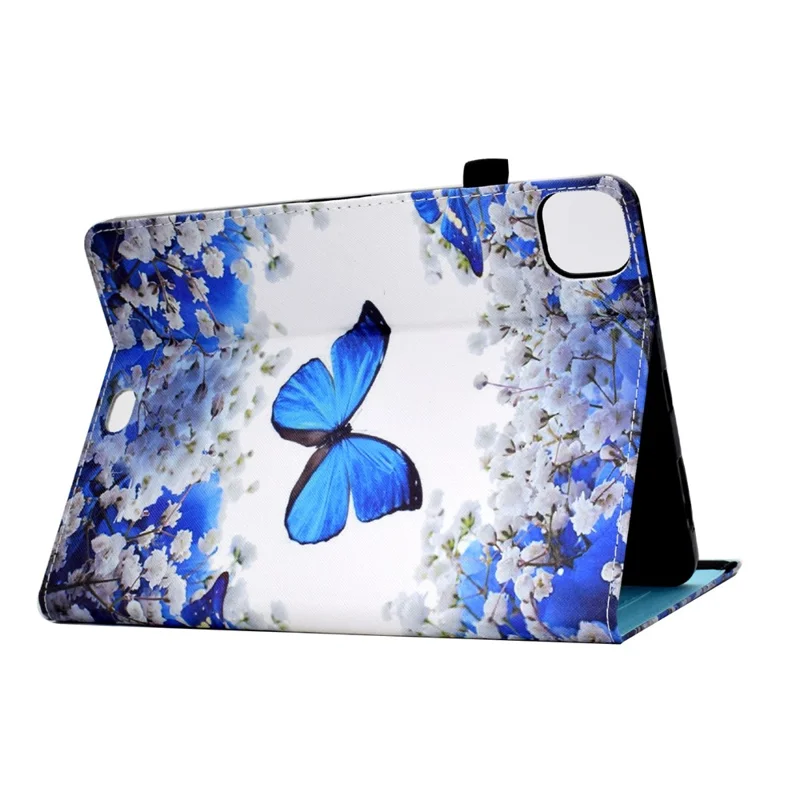 Tablet Case with Card Slots for iPad Air 11 (2026) / (2025) / (2024) / Pro 11(2022) / (2021) / (2020) / (2018) / Air (2020) (2022) - Blue Butterfly