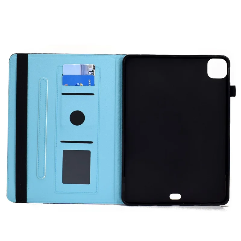 Tablet Case with Card Slots for iPad Air 11 (2026) / (2025) / (2024) / Pro 11(2022) / (2021) / (2020) / (2018) / Air (2020) (2022) - Blue Butterfly