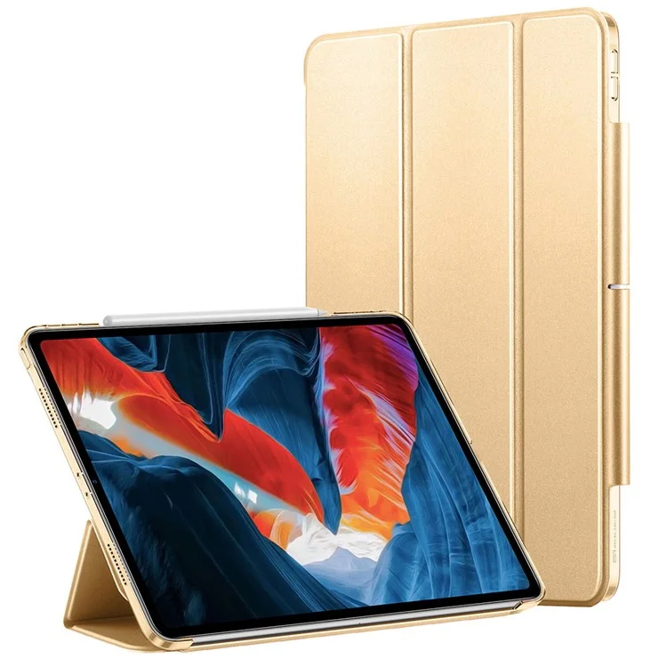 ESR Yippee Series Trifold Conveniente Conveniente Attachment Magnetico Attacco Intelligente Per IPad Pro 12.9-pollici (2021) - Cachi