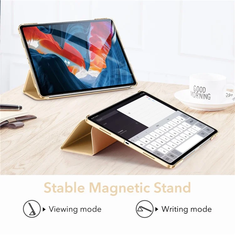 ESR Yippee Series Trifold Convenient Magnetic Attachment Smart Case for iPad Pro 12.9-inch (2022) / (2021) - Khaki