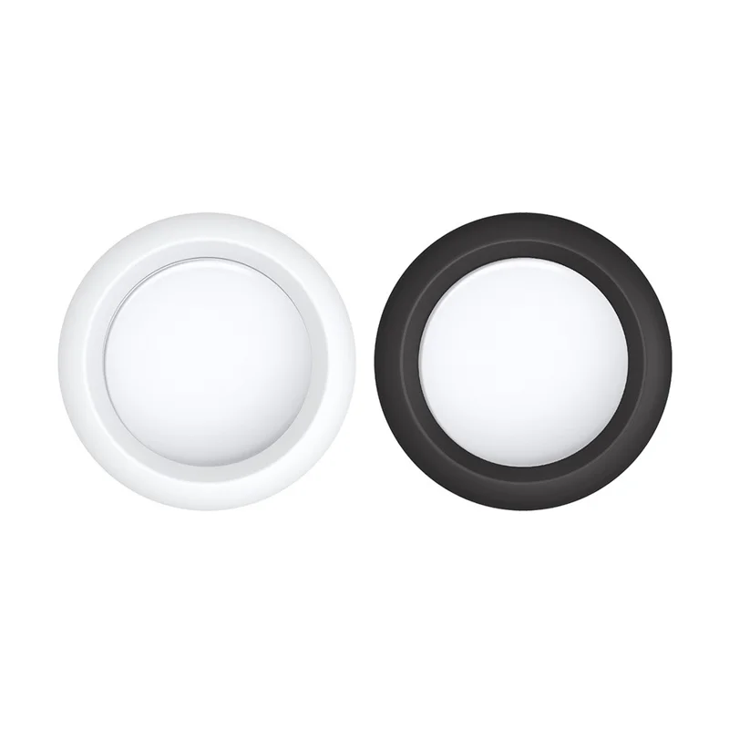 2pcs ESR for AirTag 2021 Locator Tracker Anti-lost Device Cover Adhesive Stick-on Protective Silicone Case - Black / White