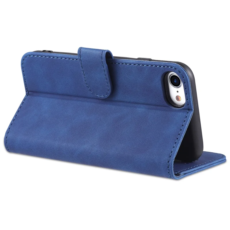 AZNS PU Leather Phone Cover Wallet Case Stand Design for iPhone 7 4.7 inch/8 4.7 inch/SE (2020)/SE (2022) - Blue