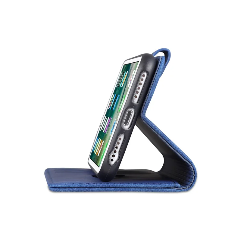 AZNS PU Leather Phone Cover Wallet Case Stand Design for iPhone 7 4.7 inch/8 4.7 inch/SE (2020)/SE (2022) - Blue