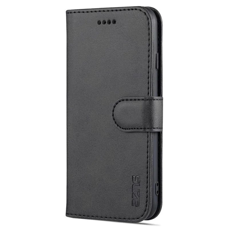 AZNS PU Leather Phone Cover Wallet Case Stand Design for iPhone 7 4.7 inch/8 4.7 inch/SE (2020)/SE (2022) - Black