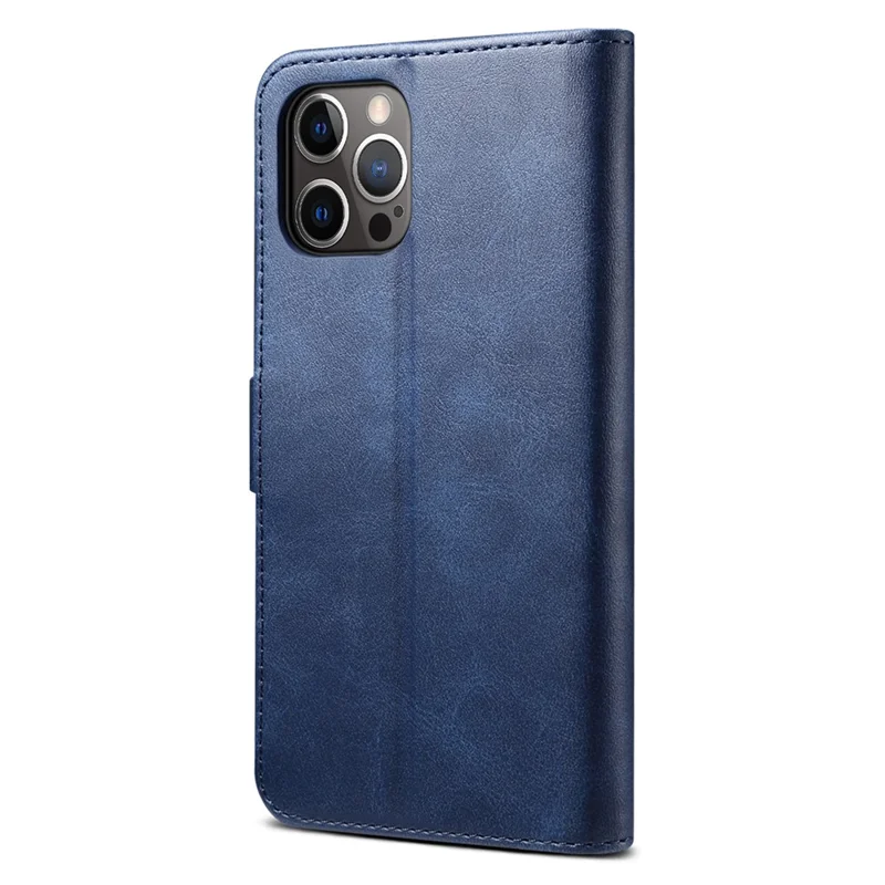 GUSSIM Magnetic Closure Clasp Leather Phone Wallet Stand Case for iPhone 12 6.1 inch/12 Pro 6.1 inch - Blue