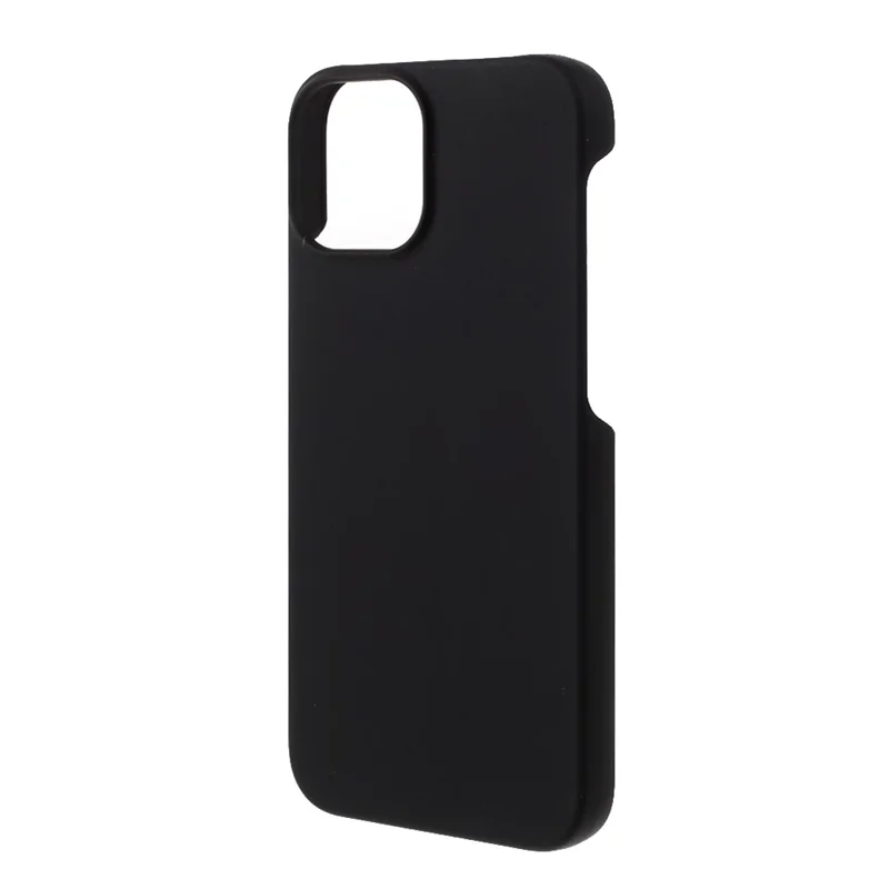 Glossy Rubberized Hard PC Well-Protected Phone Case for iPhone 13 mini 5.4 inch - Black