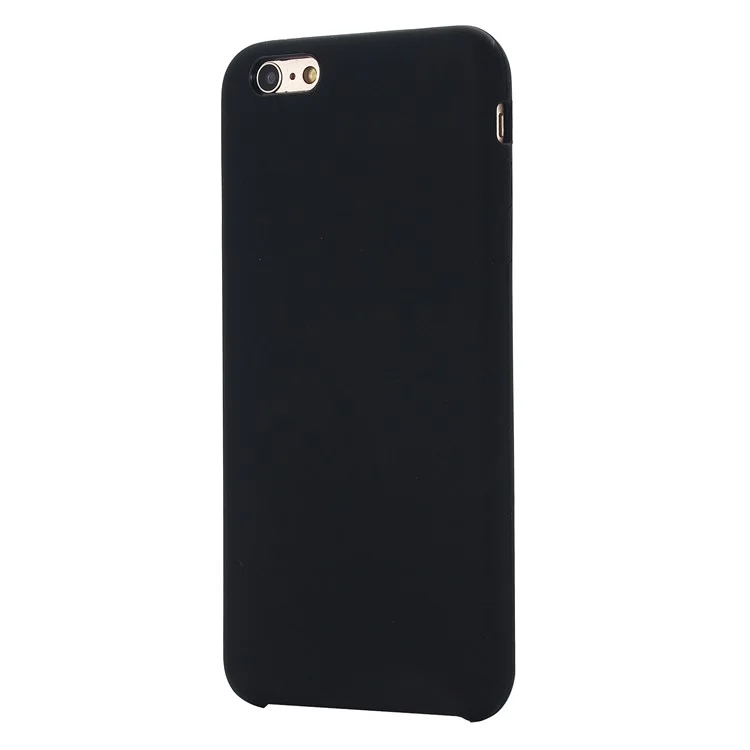 Funda de teléfono con borde envuelto de silicona líquida para iPhone 6 Plus / iPhone 6s Plus - Negro