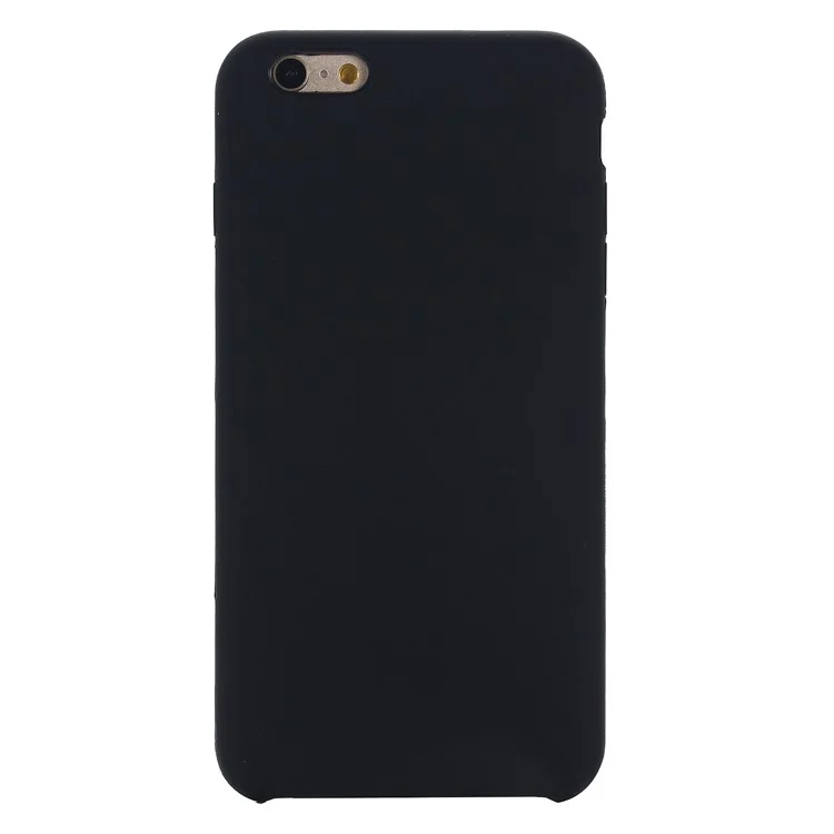 Funda de teléfono con borde envuelto de silicona líquida para iPhone 6 Plus / iPhone 6s Plus - Negro
