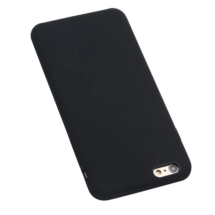 Funda de teléfono con borde envuelto de silicona líquida para iPhone 6 Plus / iPhone 6s Plus - Negro
