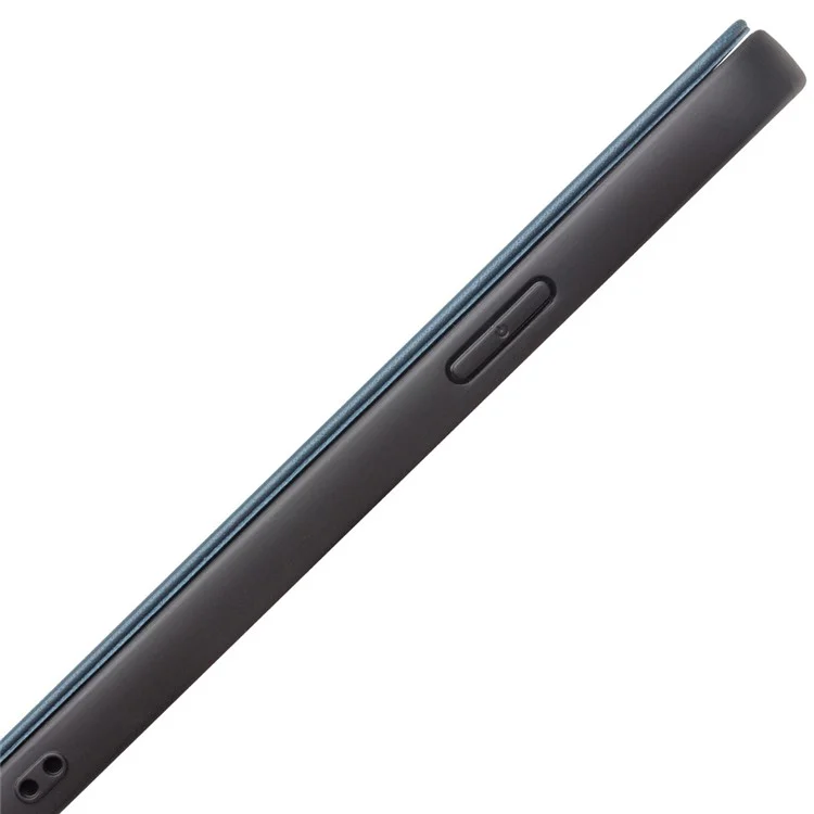 Qialino Estilo Clássico Ultra Fino Premium Couro Genuíno Flip Fólio Case À Prova De Choque Para Iphone 12 Pro Max 6,7 Polegadas - Azul Escuro