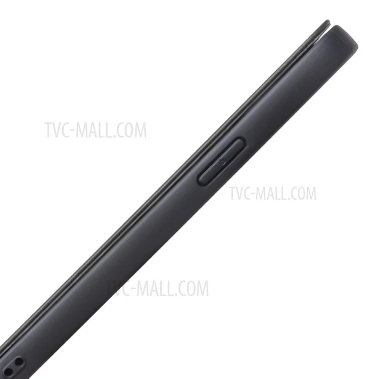 Qialino Ultra Thin Flip Flip Flip Folio de Abertura em Design de Borda Curva Para Iphone 12 6,1 Polegadas / 12 Pro 6,1 Polegadas / Preto