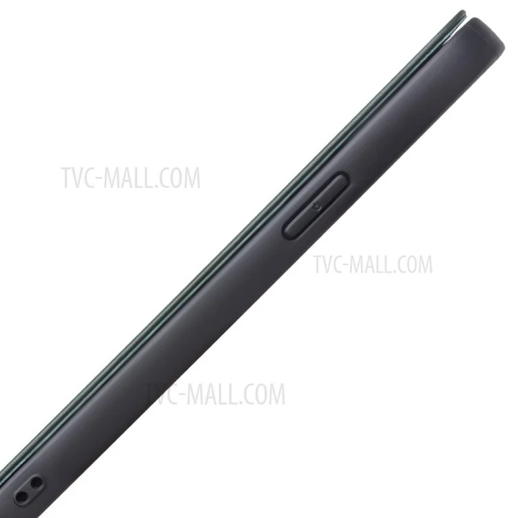 Qialino Ultra Thin Flip Flip Flip Folio de Abertura em Design de Borda Curva Para Iphone 12 6,1 Polegadas / 12 Pro 6,1 Polegadas / Verde Escuro