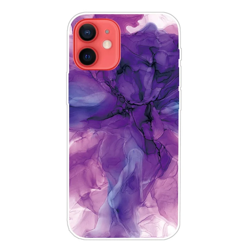 Abstract Marble Pattern Soft TPU Back Shell for iPhone 13 6.1 inch - Style A