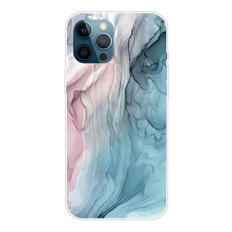 Abstract Marble Pattern Flexible TPU Back Shell for iPhone 13 Pro 6.1 inch - Style A
