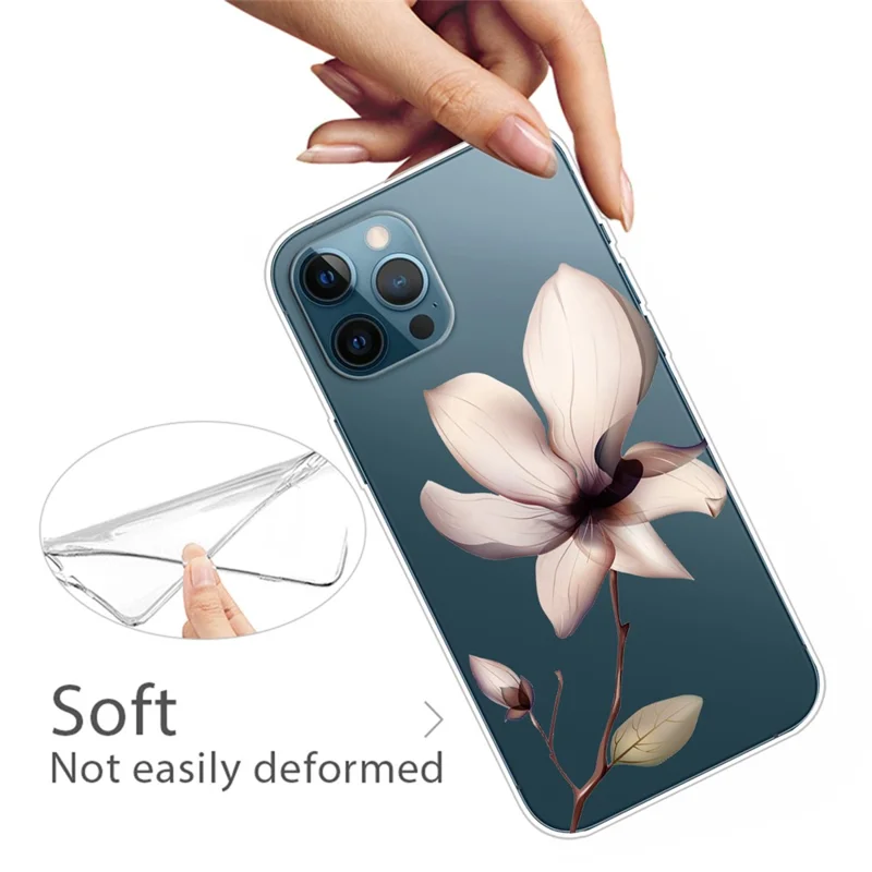 Ultra Slim Pattern Printing Flexible Light Weight TPU Protective Case for iPhone 13 Pro Max 6.7 inch - Lily