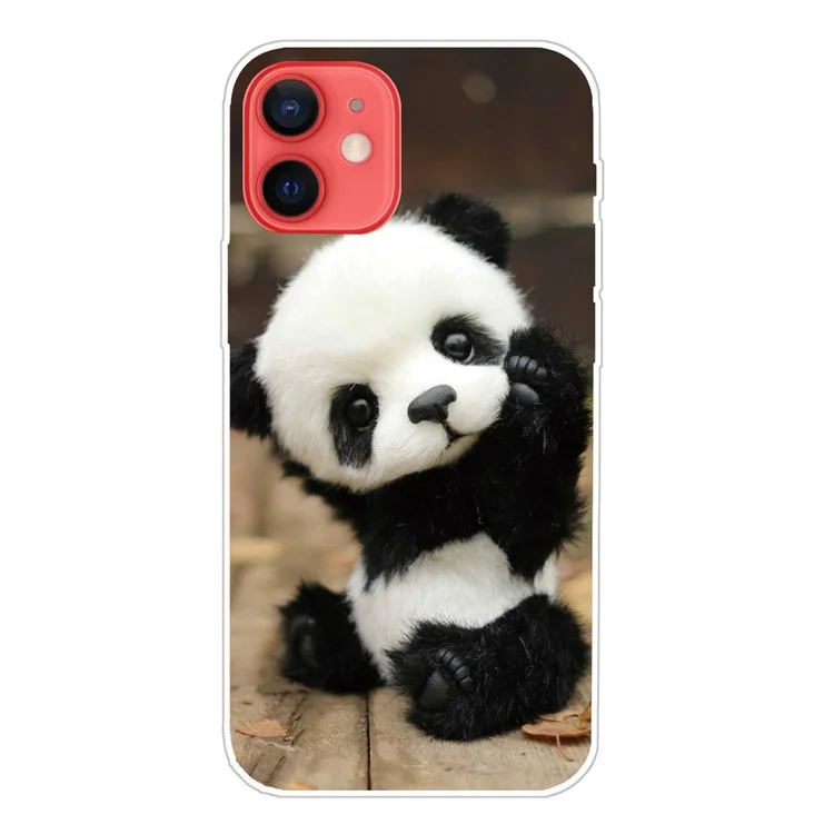 Funda Trasera de Impresión de Patrones IMD TPU para iPhone 13 de 6.1 pulgadas - Panda