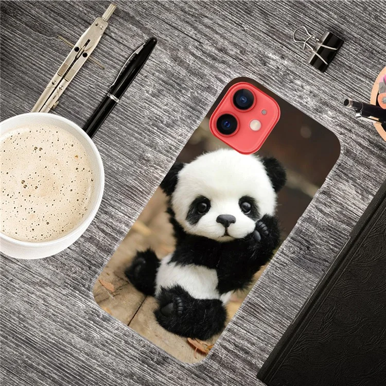 Funda Trasera de Impresión de Patrones IMD TPU para iPhone 13 de 6.1 pulgadas - Panda