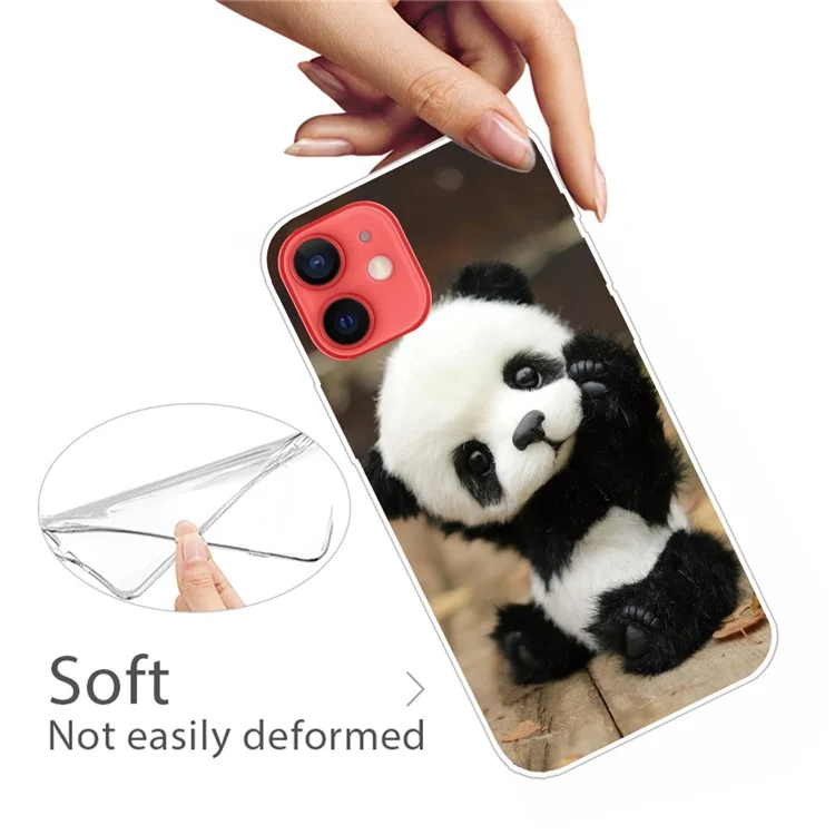 Funda Trasera de Impresión de Patrones IMD TPU para iPhone 13 de 6.1 pulgadas - Panda