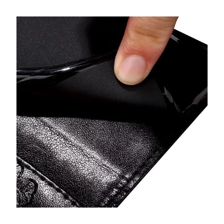 Flowers Pattern Leather Wallet Case for iPhone 6s Plus / 6 Plus - Black