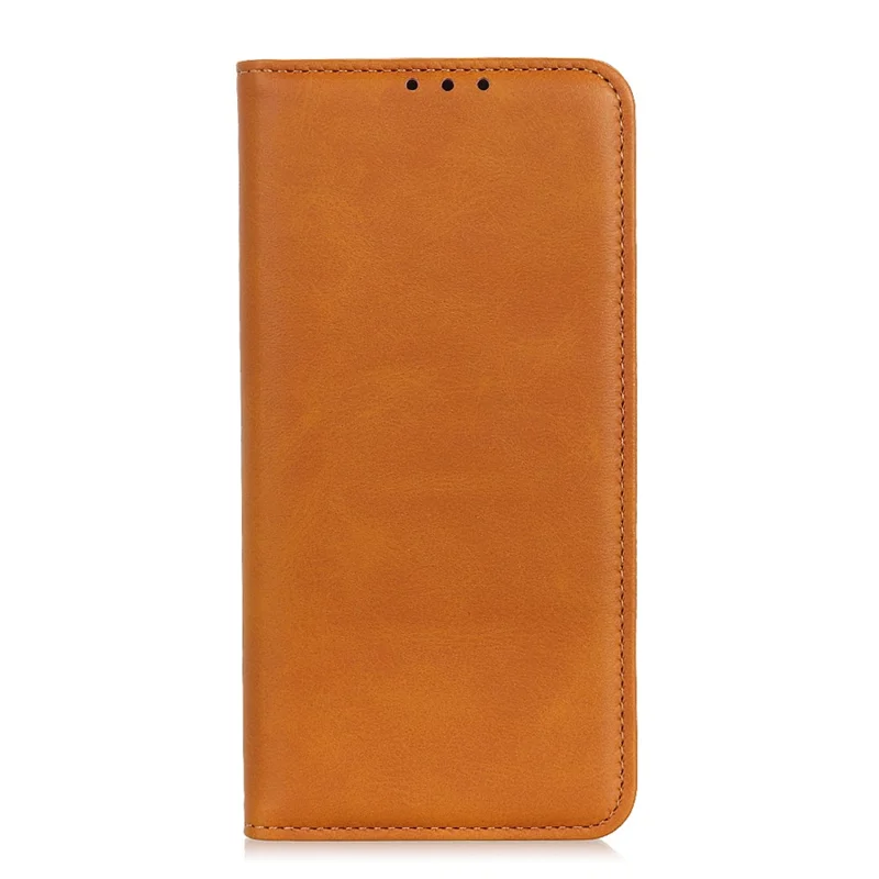 Automatic Absorption Split Leather Wallet Stand Phone Cover for iPhone 13 mini 5.4 inch - Brown